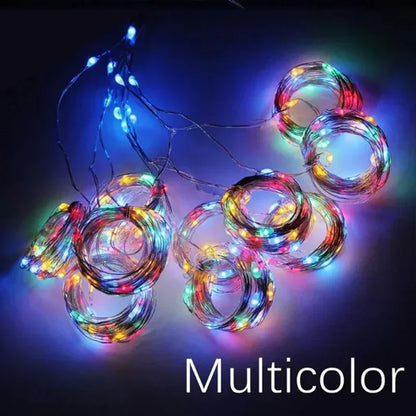 3M LED Curtain String Lights Fairy Decoration USB Holiday Garland Lamp 8 Mode for Home Garden Christmas Party New Year Wedding